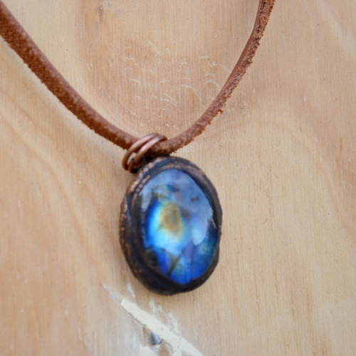 Imagen 8 de 9 de Collar Piedra Energetica Labradorita Azul, Meditacion Cod1