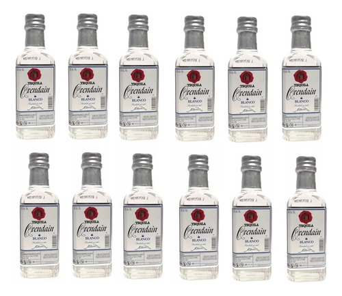 Pack De 12 Mini Tequila Orendain Blanco 50 Ml