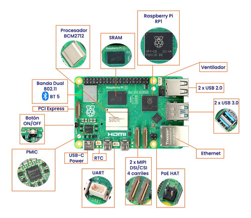 Raspberry Pi 5 16gb Cortex-a76 64 Bits 4nucleos Wifi & Bluet