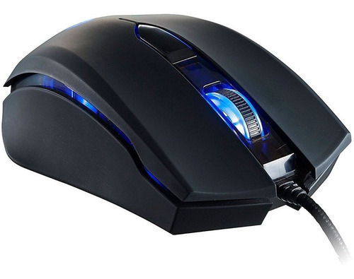 Mouse Gamer Thermaltake Talon Blu 3000dpi 6 Botones Led Azul Color Negro/azul