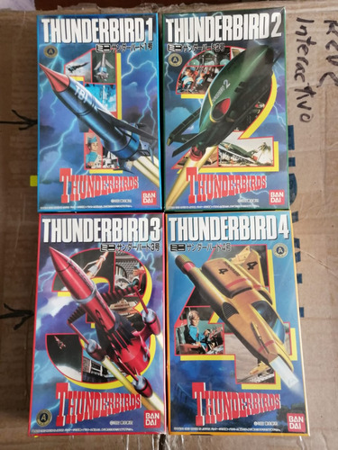 Thunderbirds / Set De Naves Bandai Para Armar Y Pintar 