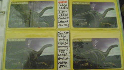 Tarjeta Telefonica Coleccion F.55 Dinosaurios Patagosaurus U