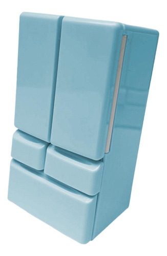 Mini Nevera De Juguete Para Casa De Muñecas, Accesorio Azul