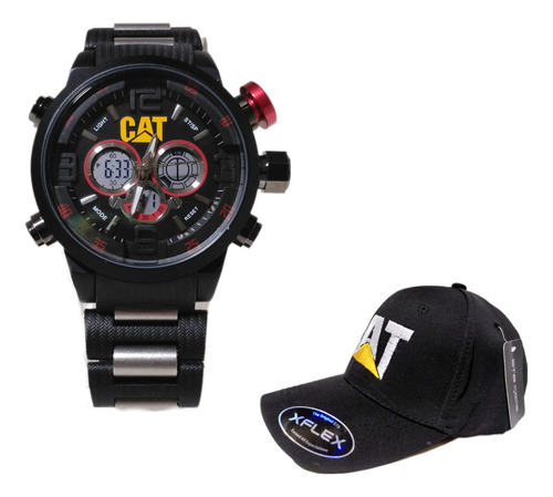 Combo Reloj De Pulsera Análogo/digital Cat + Gorra