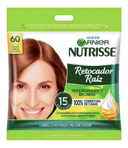 Tinte Garnier Nutrisse Retocador Raíz Tono 60 Rubio Oscuro