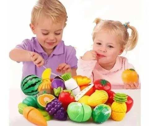 Brinquedo Comidinha Feira Fruta Velcro Masterchef 8 Peças