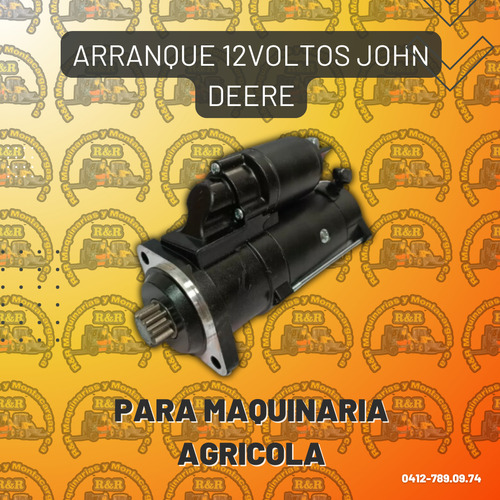 Arranque 12voltos John Deere Para Maquinaria Agricola