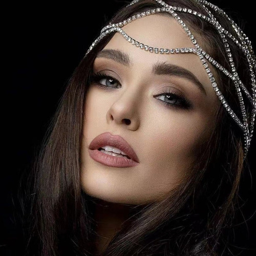 Diadema Cabeza Gorro Hueco De Malla De Diamantes De Imitació