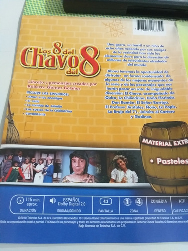 Dvd Los 8 Del Chavo Del 8 - Colección De Oro