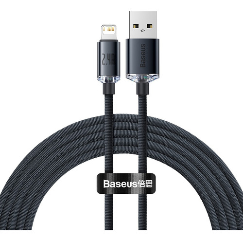 Cable Usb A A Lightning Baseus 2 Mts Carga Rapida 2.4 A