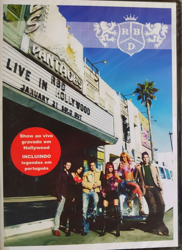 Dvd Rebeldes Live In Hollywood - Novo