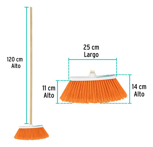 Escoba Klintek (truper) T/cepillo Cerdas Pvc C/mango Madera