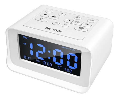 Reloj Despertador Digital Para Dormitorio Radio Dual Usb