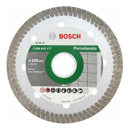 Kit 5 Disco Diamantado 4.3/8 Turbo Pro Porcelanato Bosch