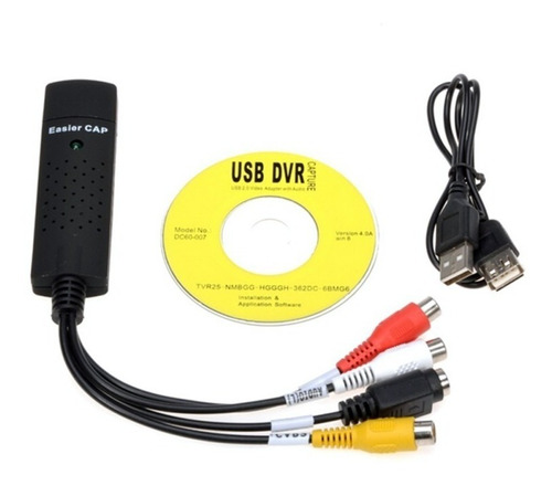 Capturadora De Audio Video Usb Traspasa Vhs Camaras Dvr