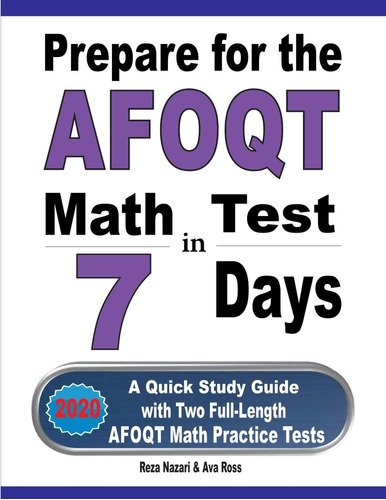 Libro: Prepare For The Afoqt Math Test In 7 Days: A Quick St