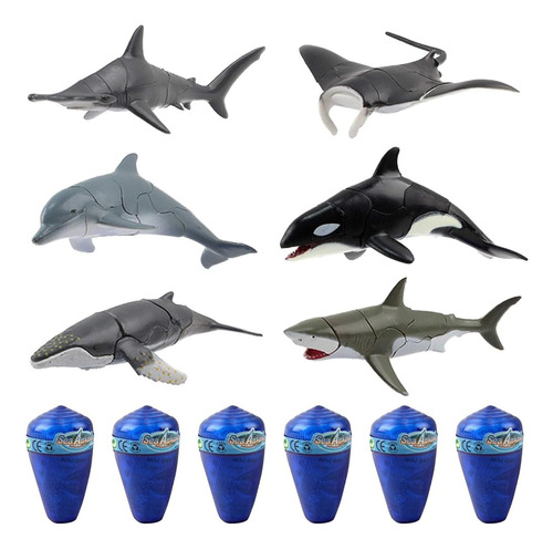 Vokodo Marine Animal Building Set Con 6 Especies Únicas En C