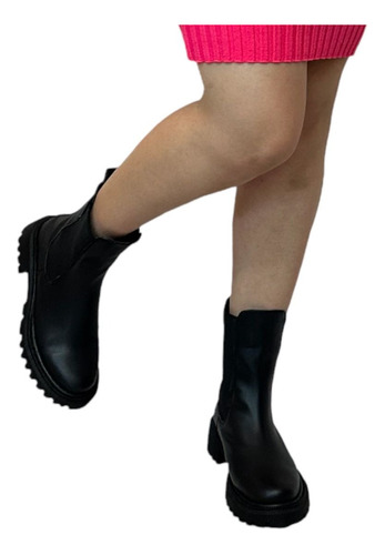 Botas Botin De Plataforma Chelsea Para Mujer Resorte Casual