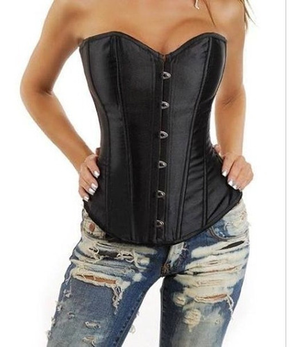 Corset Liso Tela Negro 2xl