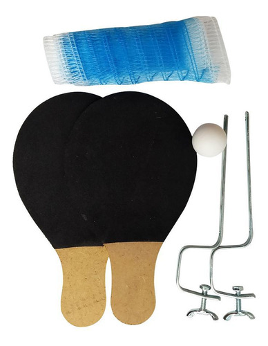 Kit Completo Ping Pong 2 Raquetes 1 Bolinha E Rede Ase815