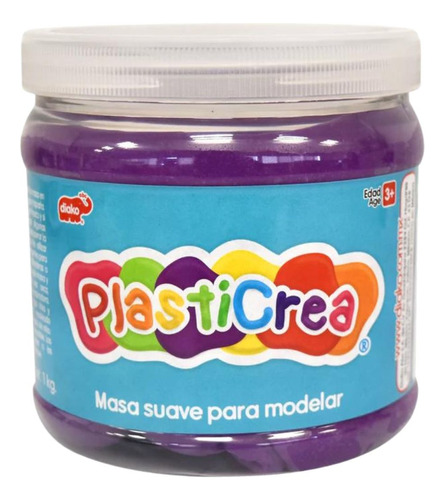 Plasticrea Masa Moldeable 1kg Didáctico Niños Color Escoger