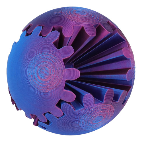 La Bola Gear Sphere De Color Azul Impresa En 3d Alivia El Es