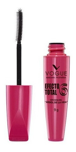 Máscara De Pestañas Vogue Efecto Total 6 Waterproof 9g Color Negro