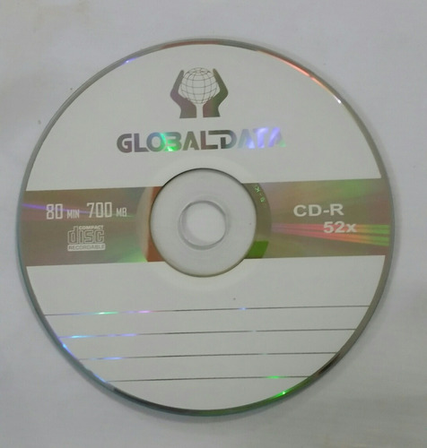 Cd-r 700 Mb 80 Min Virgen Globaldata Paquete De 50 Unidades 