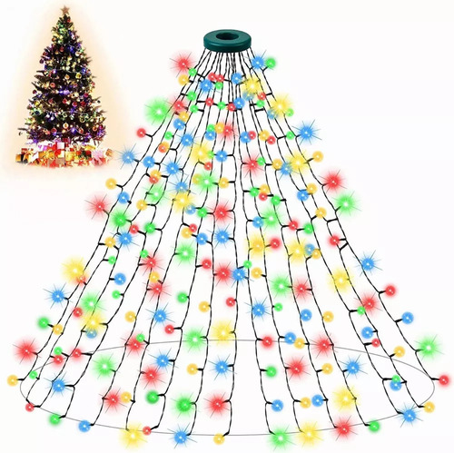 Coroa De Flores De Árvore De Natal De 400 Led De 2 Metros