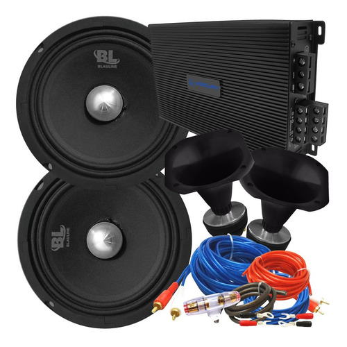 Sistema De Car Audio Amplificado Full Range 8 Pulgadas