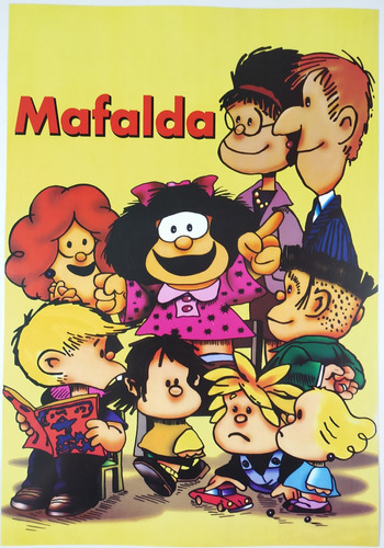 Poster Lamina Mafalda Quino Decorativo Vintage Laser Rock