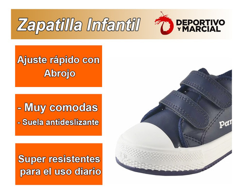 Imagen 3 de 8 de Zapatillas Pampero Niños Niñas Abrojo Ecocuero Colegial En3x