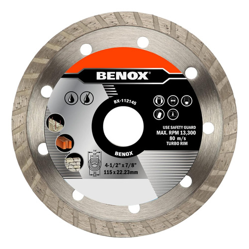 Benox Hoja De Sierra De Diamante Wave Turbo Wheel 4-1pulgada