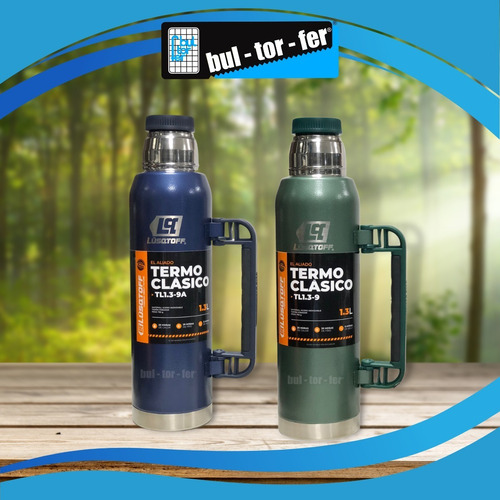 Imagen 3 de 4 de Termo Lusqtoff Acero Inoxidable 1.3 L Con Manija Frio Calor