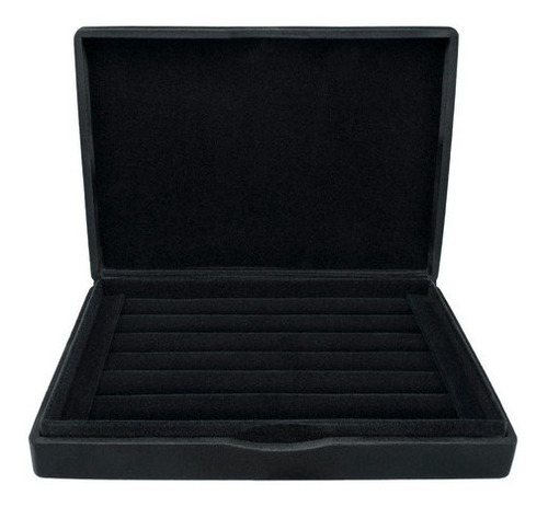 Estojo De Cetim Para Organizar Anéis Pequeno (15 X 20 Cm) Bh Cor Preto
