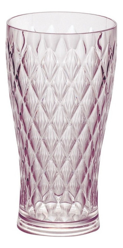 Defina X6 Unid. Vaso de acrílico 500 ml Glamour Carol Cor Rosa 14203