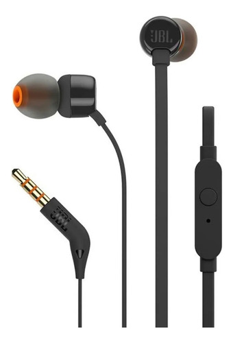 Audifono Jbl Tune 110 In Ear Negro Con Microfono