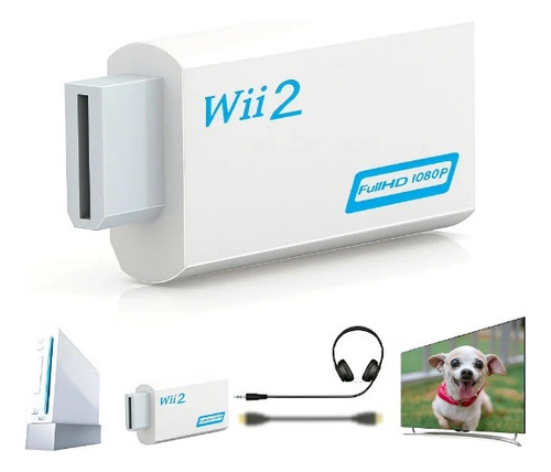 Adaptador Conversor Nintendo Wii Para Cabo Hdmi 1080p Fullhd