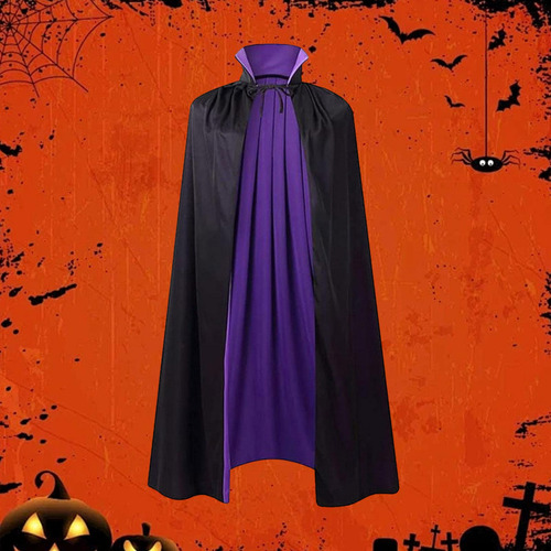 Capa De Halloween Disfraz De Halloween Violeta Negro 90 Cm
