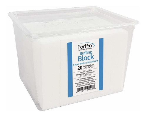 Forpro Super White Buffing Bloque, 20 Unidades