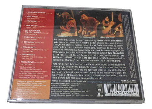 John Mc Laughlin Trio Of Doom Cd Nacional Ediciones En Vivo