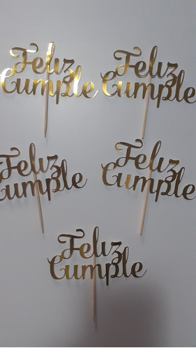 Cake Topper Feliz Cumple 10 Cms