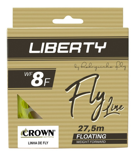 Linha De Pesca Fly Liberty Wf 8f Crown Cor Amarelo