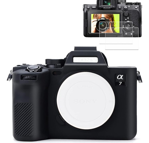 Funda De Silicona Para Sony Alpha 7 Iv, A7m4, A7 Iv Negra