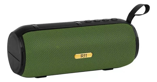 Caixa De Som Bluetooth Portátil Recarregável Hmaston X-92 Cor Verde-musgo