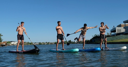 Imagen 7 de 10 de Tabla Stand Up Paddle Sup Inflable Jaws 10.6 Rojo 140 Kg