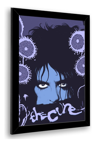 Quadro Decorativo The Cure Poster Com Moldura 23x33cm