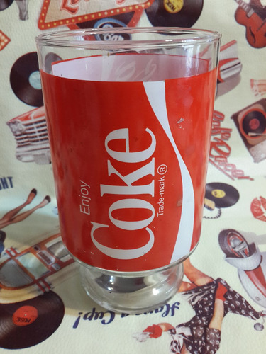 Coca Cola Vaso Coca Coke Antiguo De Vidrio 17 X 9,5 Cm