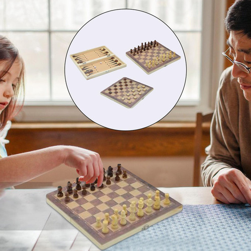 P Juego De Ajedrez 3 En 1, Tablero Plegable, Juguetes
