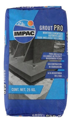 Mortero Autonivelante Impac Grout Pro 25 Kg